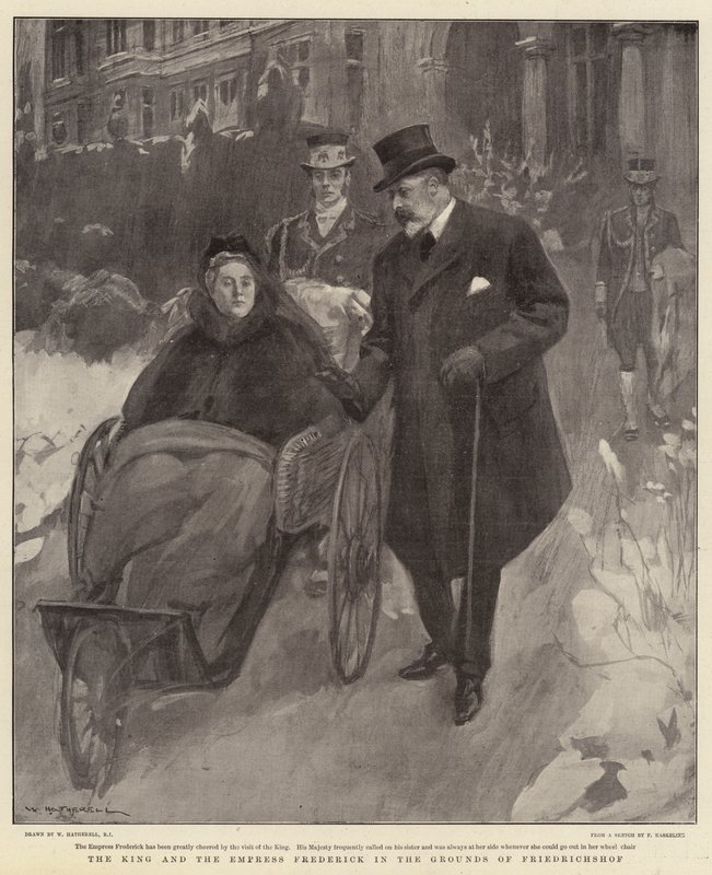 Friedrichshof Arazisinde Kral ve İmparatoriçe Frederick by William Hatherell