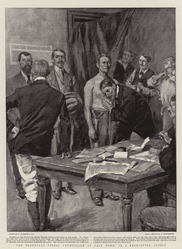 Bir İşe Alım Ofisinde Transvaal Krizi, Cape Town'da Coşku by William Hatherell