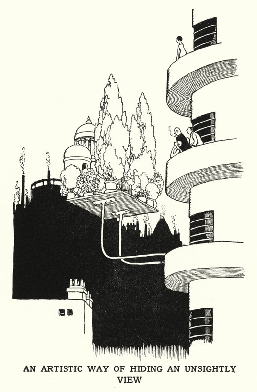 Çirkin Bir Görünümü Gizlemenin Sanatsal Bir Yolu (lito) by William Heath Robinson