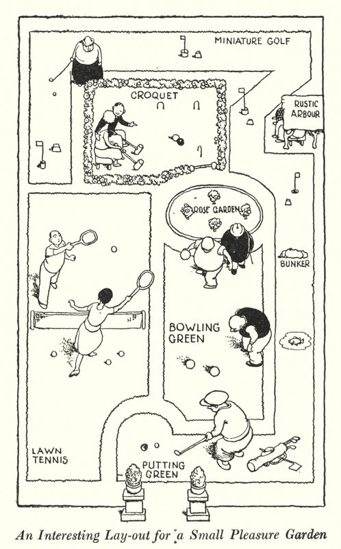 Küçük Bir Zevk Bahçesi İçin İlginç Bir Düzen (lito) by William Heath Robinson