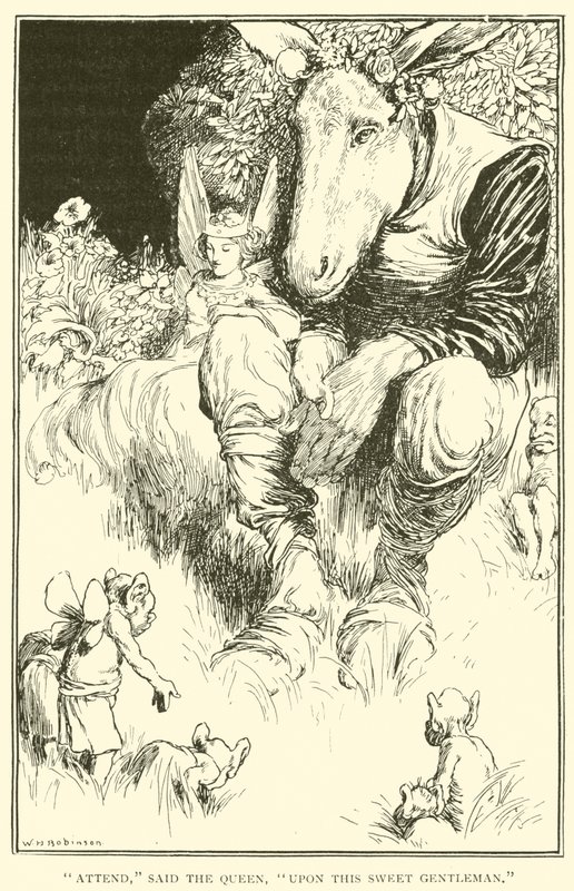 Katılın, dedi Kraliçe, Bu tatlı beyefendinin üzerine by William Heath Robinson