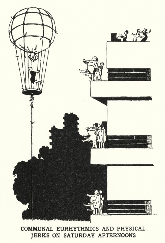 Cumartesi Öğleden Sonraları Ortak Eurritmikler ve Fiziksel Sarsıntılar (lito) by William Heath Robinson