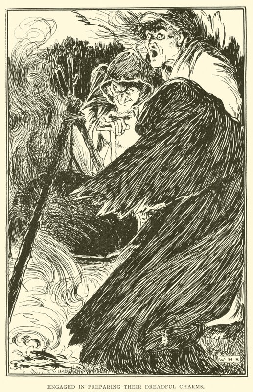 Korkunç cazibelerini hazırlamakla meşguller by William Heath Robinson