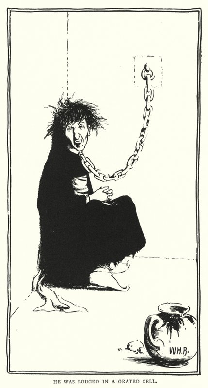 Rendelenmiş bir hücreye yerleştirildi (gravür) by William Heath Robinson