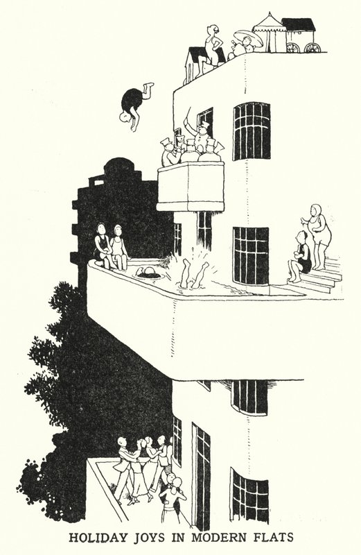 Modern Dairelerde Tatil Keyfi (lito) by William Heath Robinson