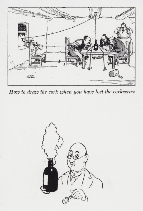 Tirbuşonu kaybettiğinizde mantar nasıl çizilir (lito) by William Heath Robinson