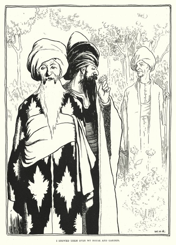 Onlara evimin ve bahçemin üzerini gösterdim (gravür) by William Heath Robinson