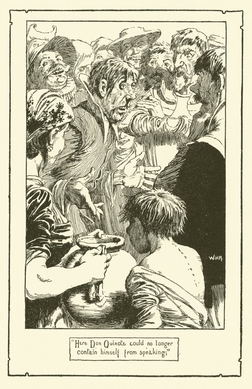 Don Kişot (lito) için çizim by William Heath Robinson