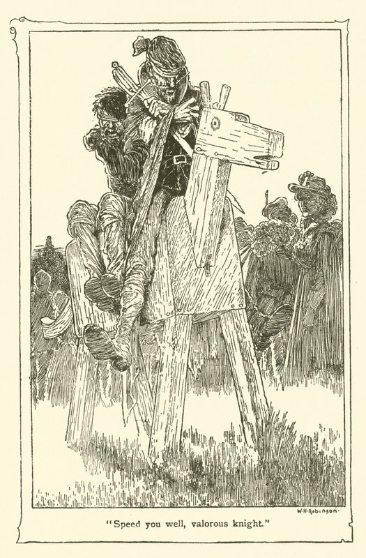 Don Kişot (lito) için çizim by William Heath Robinson