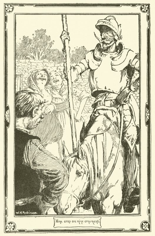 Don Kişot (lito) için çizim by William Heath Robinson