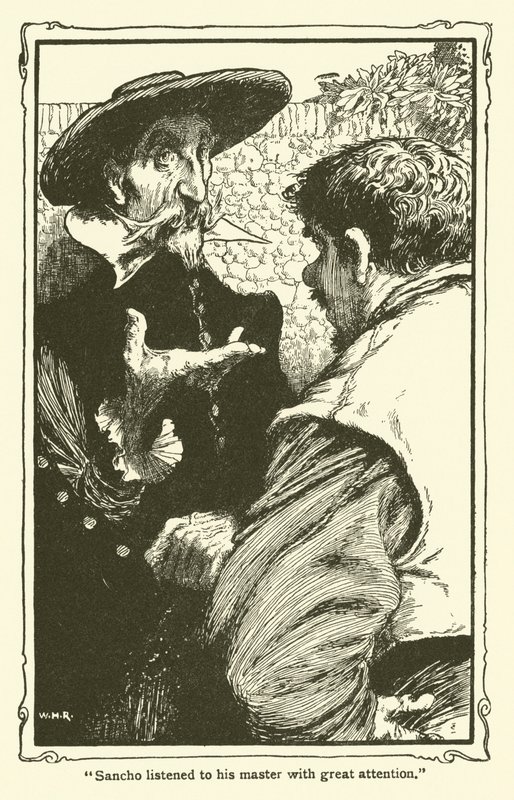 Don Kişot (lito) için çizim by William Heath Robinson