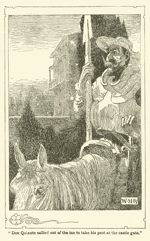 Don Kişot (lito) için çizim by William Heath Robinson