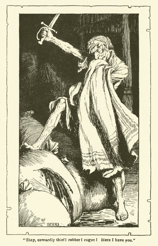 Don Kişot (lito) için çizim by William Heath Robinson