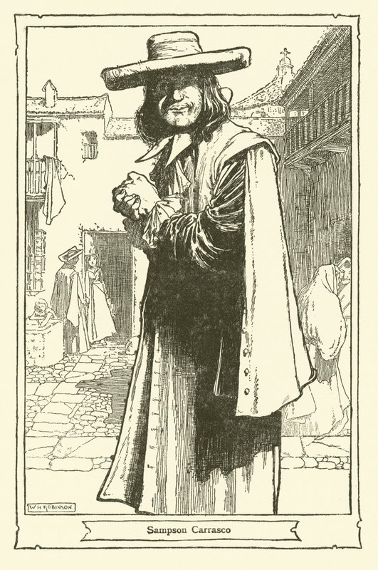 Don Kişot (lito) için çizim by William Heath Robinson