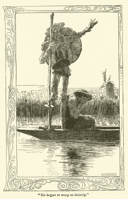 Don Kişot (lito) için çizim by William Heath Robinson