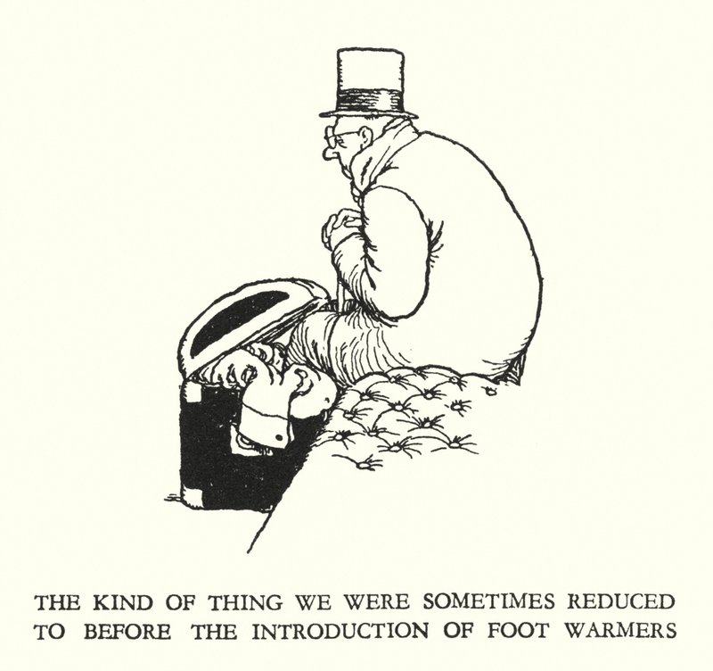 W Heath Robinson (lito) tarafından Demiryolu Ribaldry için İllüstrasyon by William Heath Robinson