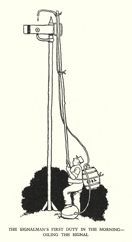 W Heath Robinson (lito) tarafından Demiryolu Ribaldry için İllüstrasyon by William Heath Robinson