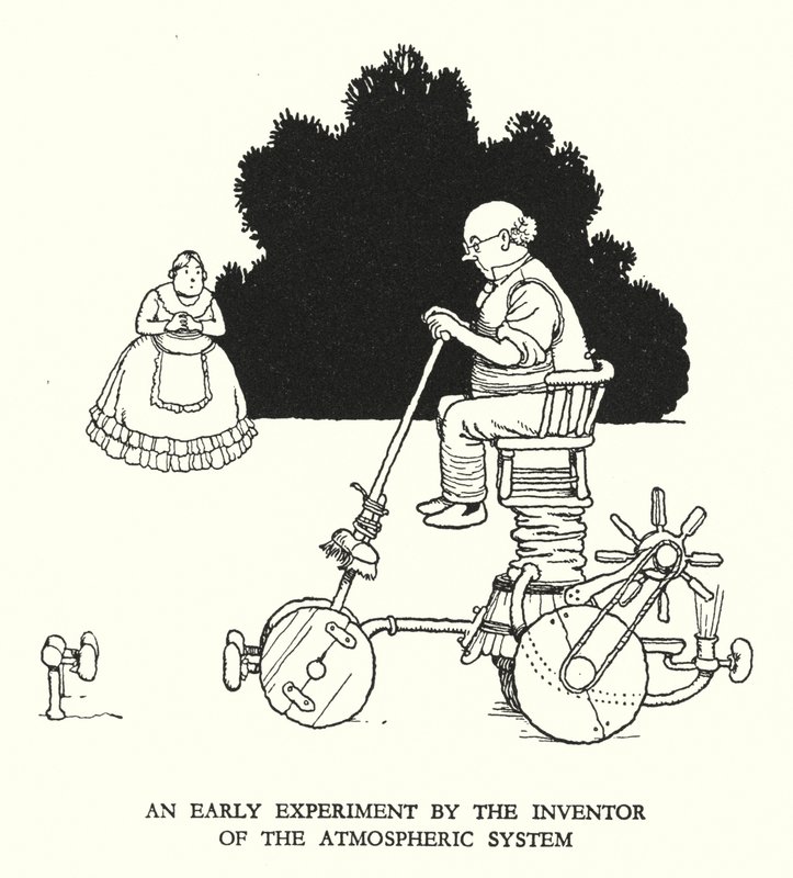 W Heath Robinson (lito) tarafından Demiryolu Ribaldry için İllüstrasyon by William Heath Robinson