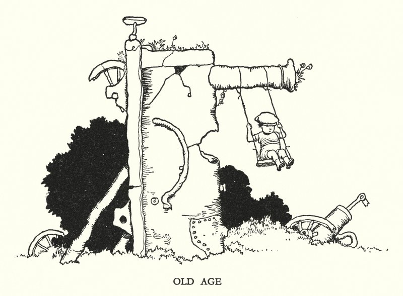 W Heath Robinson (lito) tarafından Demiryolu Ribaldry için İllüstrasyon by William Heath Robinson