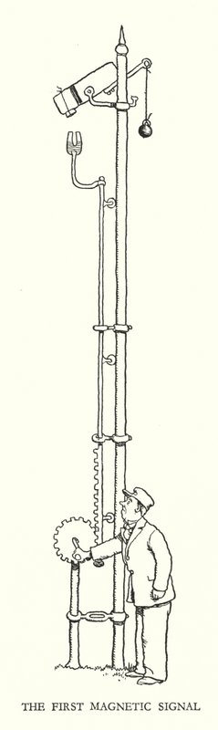 W Heath Robinson (lito) tarafından Demiryolu Ribaldry için İllüstrasyon by William Heath Robinson