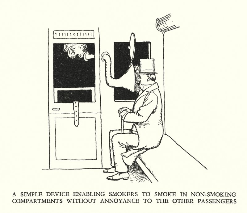 W Heath Robinson (lito) tarafından Demiryolu Ribaldry için İllüstrasyon by William Heath Robinson
