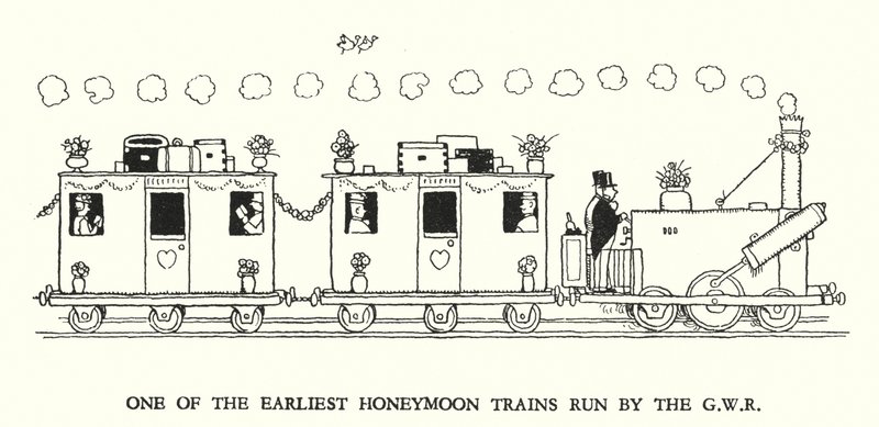 W Heath Robinson (lito) tarafından Demiryolu Ribaldry için İllüstrasyon by William Heath Robinson