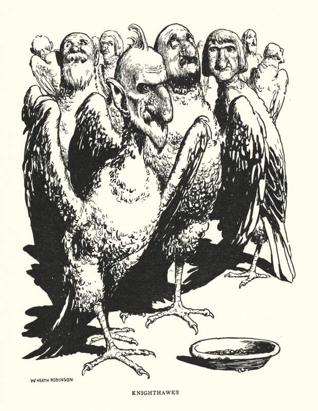 Şövalye Şahinleri (lito) by William Heath Robinson