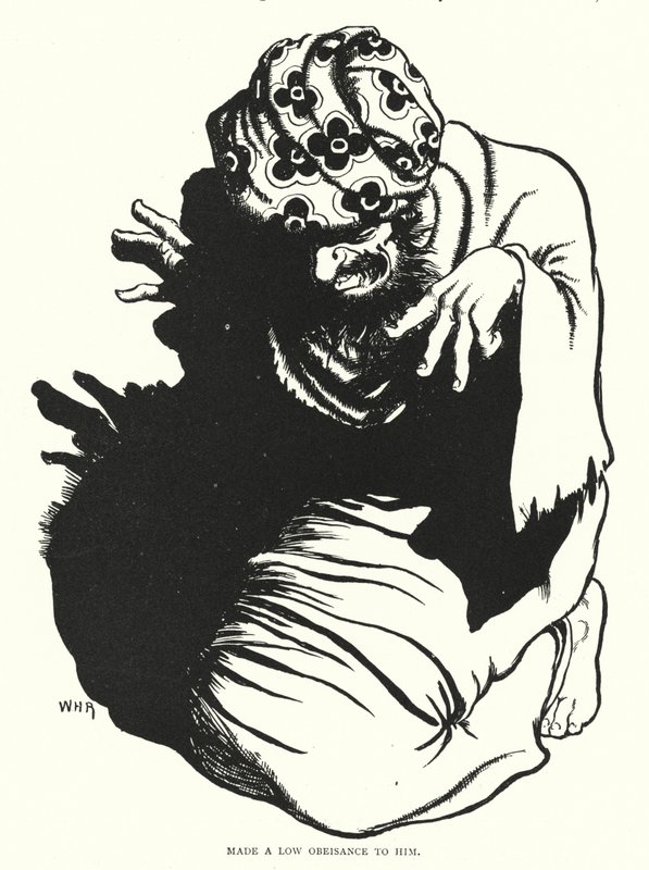 Ona alçakgönüllü bir saygı gösterdi (gravür) by William Heath Robinson