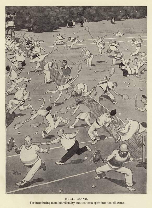 Çoklu tenis, eski oyuna daha fazla bireysellik ve takım ruhu katmak için by William Heath Robinson