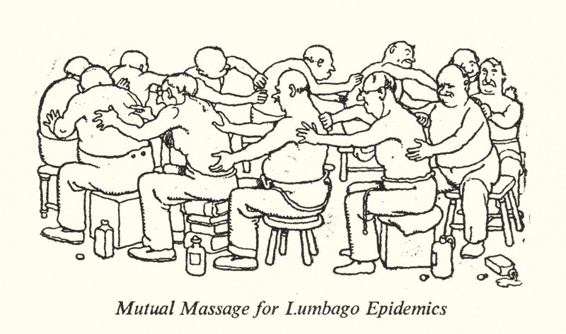 Lumbago Salgınları için Karşılıklı Masaj (lito) by William Heath Robinson