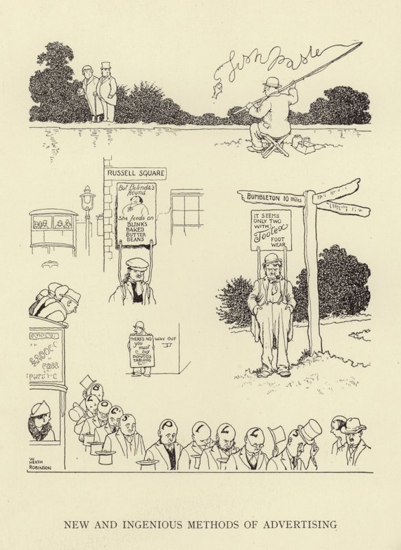 Yeni ve dahiyane reklamcılık yöntemleri by William Heath Robinson