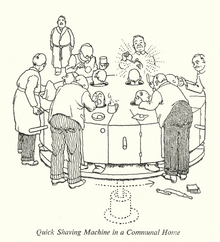 Ortak Bir Evde Hızlı Tıraş Makinesi (lito) by William Heath Robinson