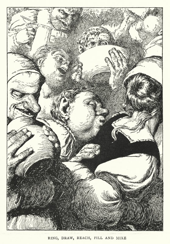 Zil, çiz, uzan, doldur ve karıştır (lito) by William Heath Robinson