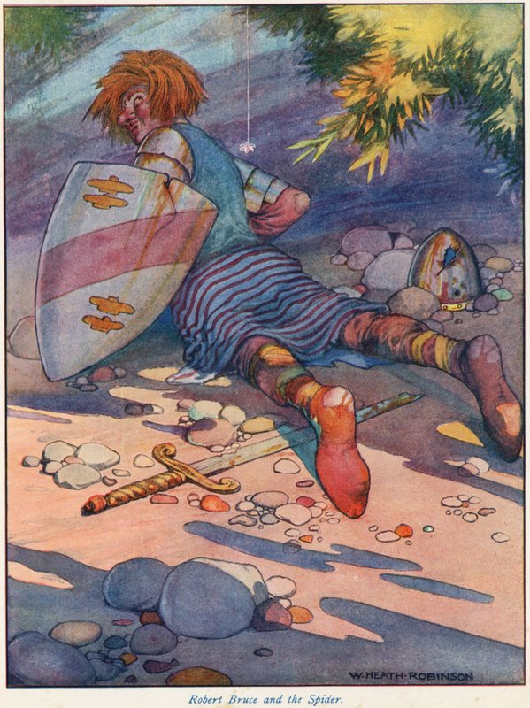 Robert Bruce ve Örümcek by William Heath Robinson