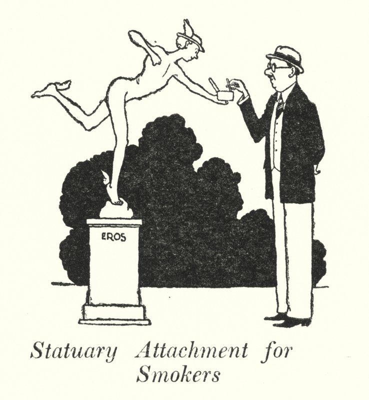 Sigara İçenler için Heykel Eklentisi (lito) by William Heath Robinson