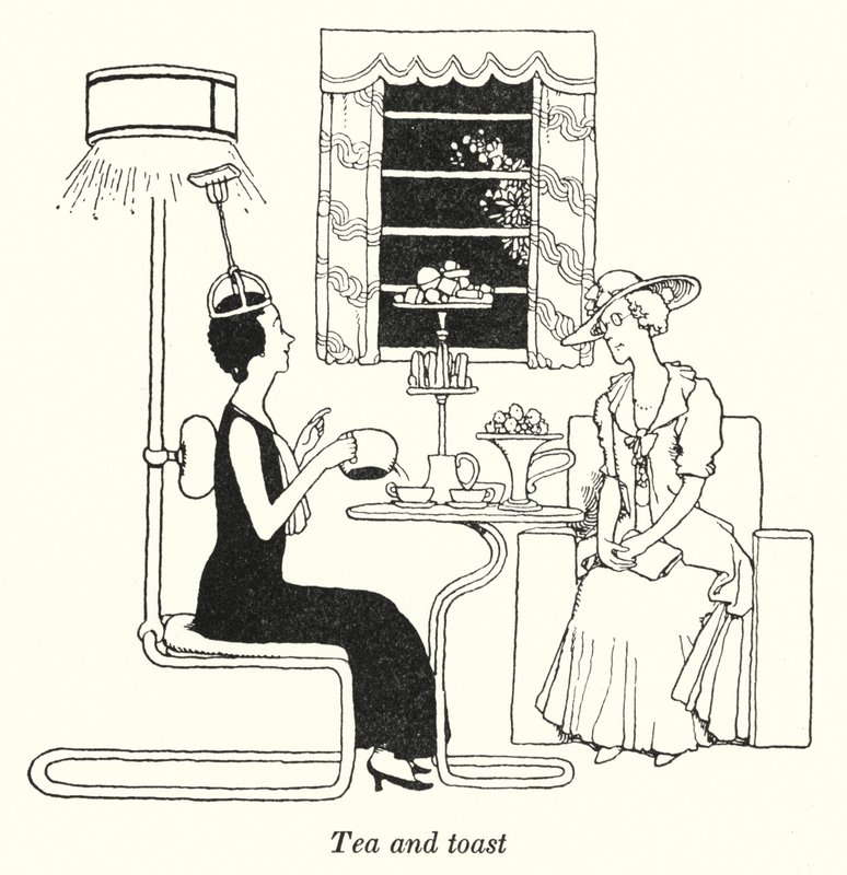 Çay ve tost (lito) by William Heath Robinson