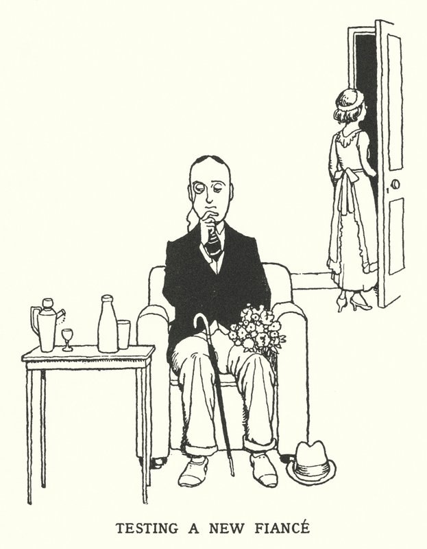 Yeni Nişanlıyı Test Etme (lito) by William Heath Robinson