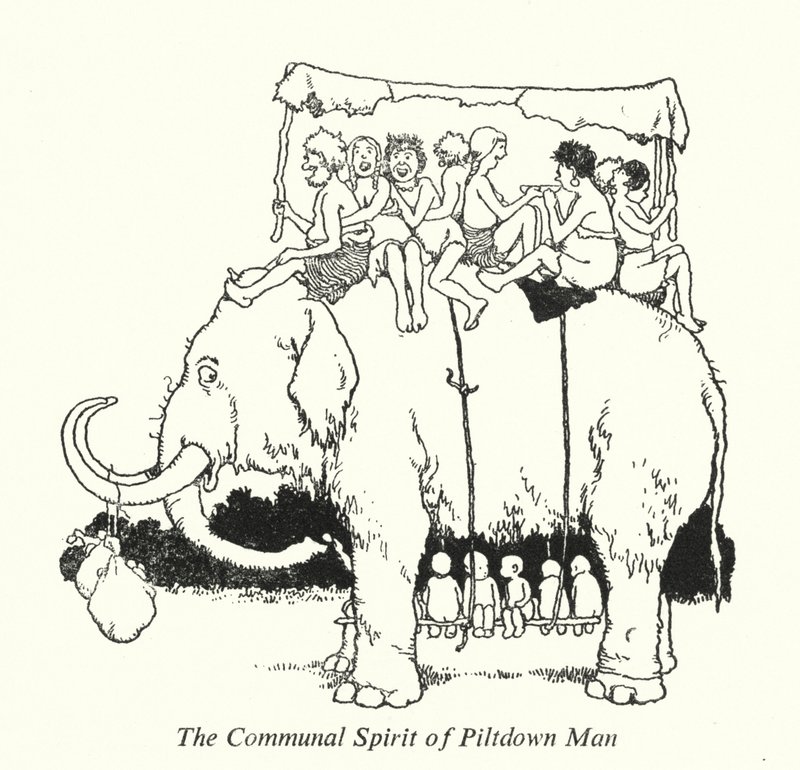 Piltdown Adamının Ortak Ruhu (lito) by William Heath Robinson
