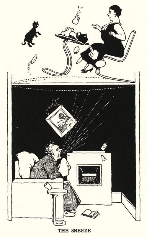 Hapşırma (lito) by William Heath Robinson