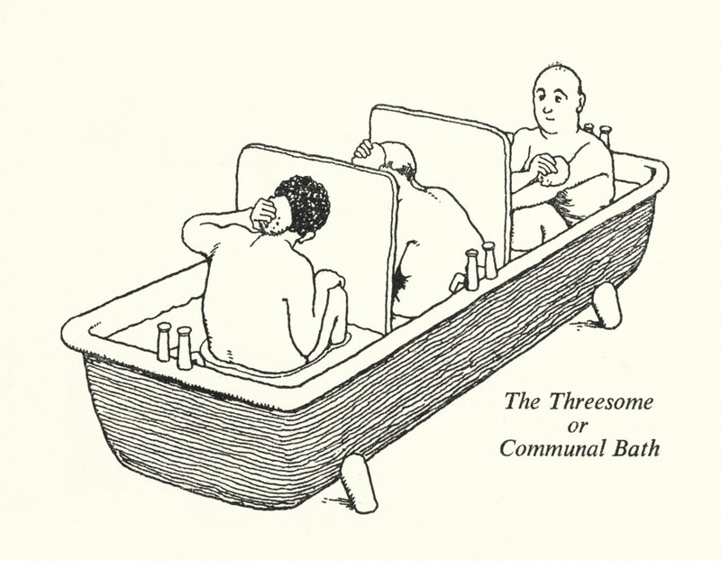 Üçlü veya Ortak Banyo (lito) by William Heath Robinson