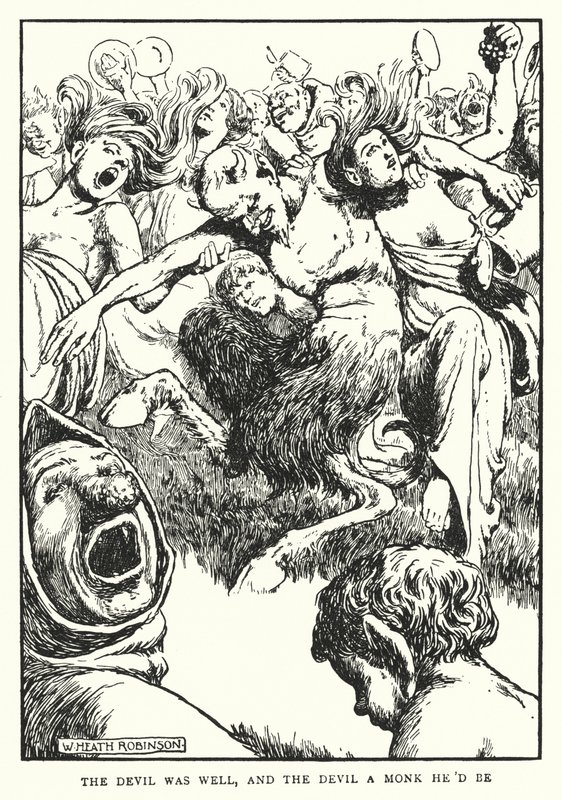 Şeytan iyiydi ve şeytan bir keşiş olurdu (lito) by William Heath Robinson