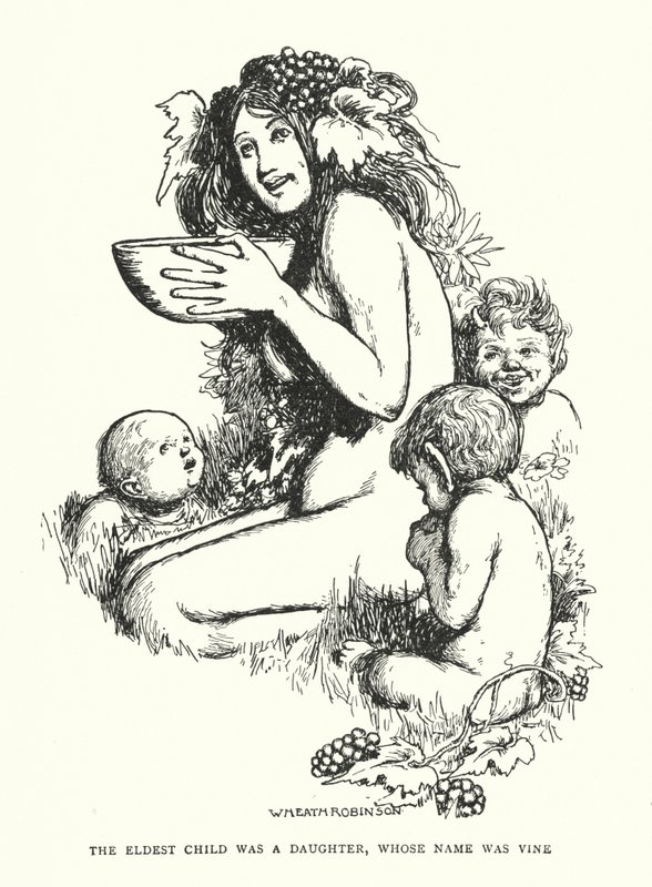 En büyük çocuğu, adı Vine (lito) olan bir kızıydı. by William Heath Robinson