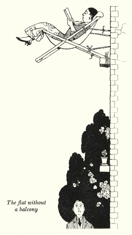 Balkonsuz daire (litho) by William Heath Robinson