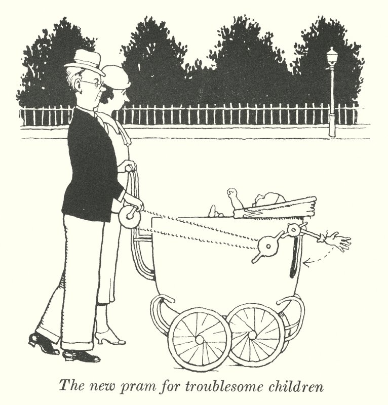 Zahmetli çocuklar için yeni bebek arabası (lito) by William Heath Robinson