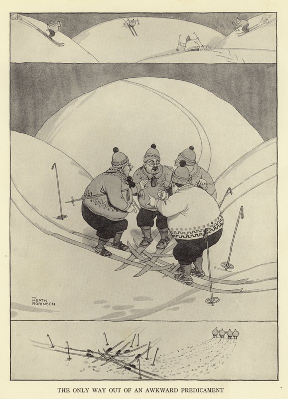 Garip bir Durumdan çıkmanın tek yolu by William Heath Robinson