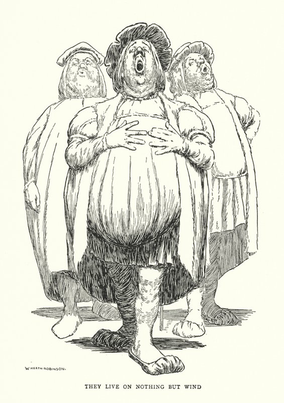 Rüzgardan başka bir şeyle yaşamazlar (lito) by William Heath Robinson