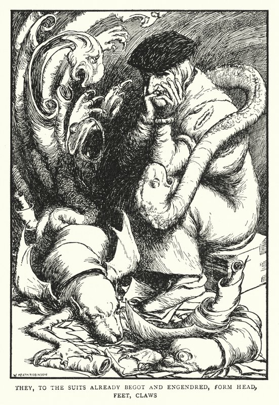 Onlar, zaten doğmuş ve doğurulmuş olan takımlara kafa, ayak, pençeler (lito) oluştururlar. by William Heath Robinson