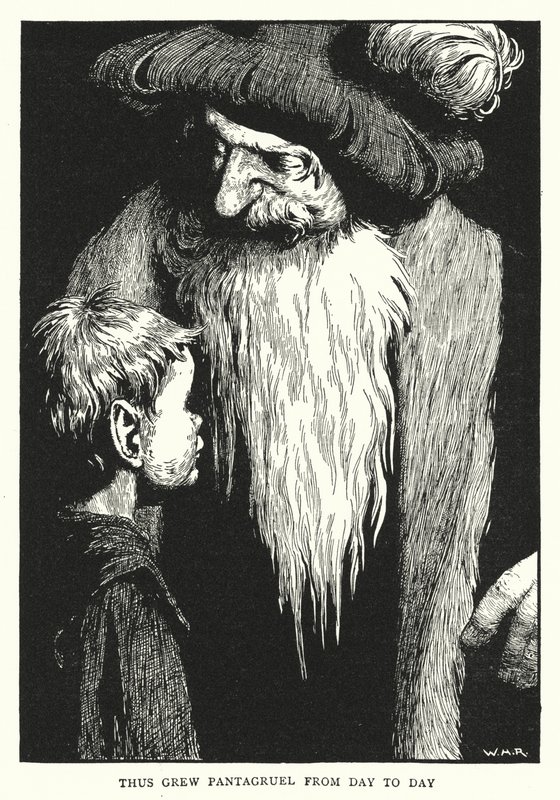 Böylece Pantagruel günden güne büyüdü (lito) by William Heath Robinson