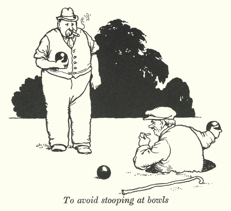 Kaselerde eğilmekten kaçınmak için (lito) by William Heath Robinson