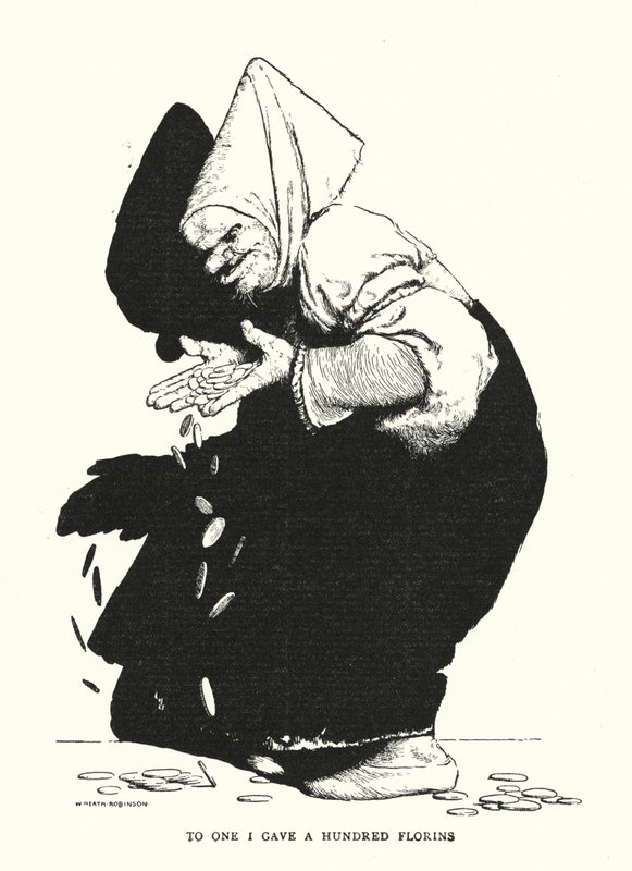 Birine yüz florin verdim (lito) by William Heath Robinson